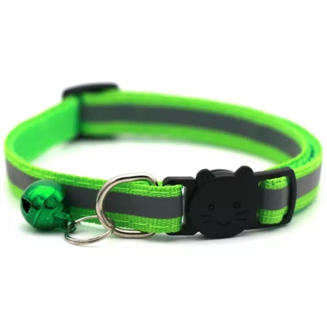 CAT Collar Reflective with Safety Release Breakaway Buckle Kitten Puppy Pet Bell