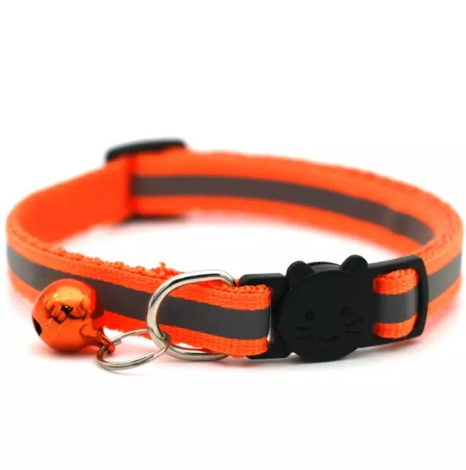 CAT Collar Reflective with Safety Release Breakaway Buckle Kitten Puppy Pet Bell