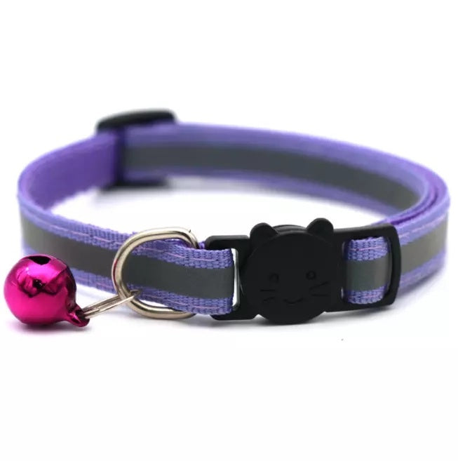 CAT Collar Reflective with Safety Release Breakaway Buckle Kitten Puppy Pet Bell