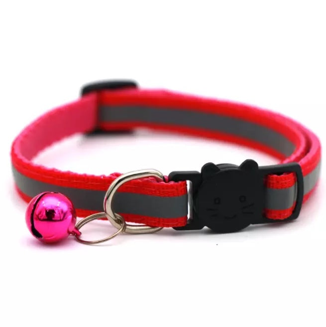 CAT Collar Reflective with Safety Release Breakaway Buckle Kitten Puppy Pet Bell