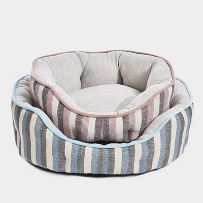 Dog Cat Pet Calming Bed Warm Soft Round Nest Comfy Sleeping Kennel Cave AU