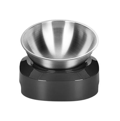 Stainless Steel Pet Cat Dog Kitten Puppy 15° Adjustable Feeding Bowl Double