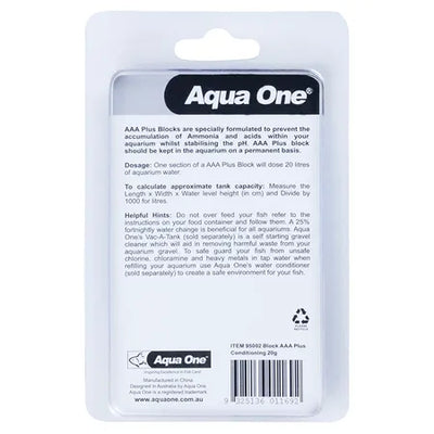 Aqua One Ammonia and Acid Prevention Block 20g