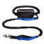 Adjustable Hands Free Dog Leash Lead + Waist Bag Belt Jogging Walking Running