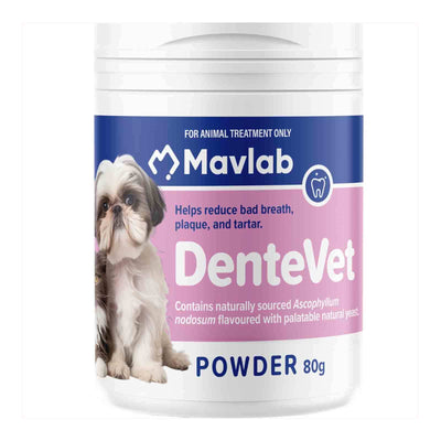 Mavlab DenteVet Anti Plaque Powder For Dogs and Cats 80g