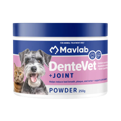 New Mavlab DenteVet +JOINT Powder for Dogs & Cats 250g