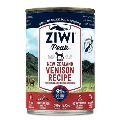 ZiwiPeak Air Dried Venison Adult Dog Can 390g x 12