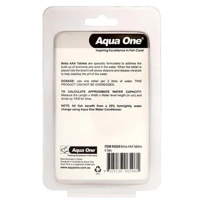 Aqua One AAA + Conditioning Betta Block 6 Pack