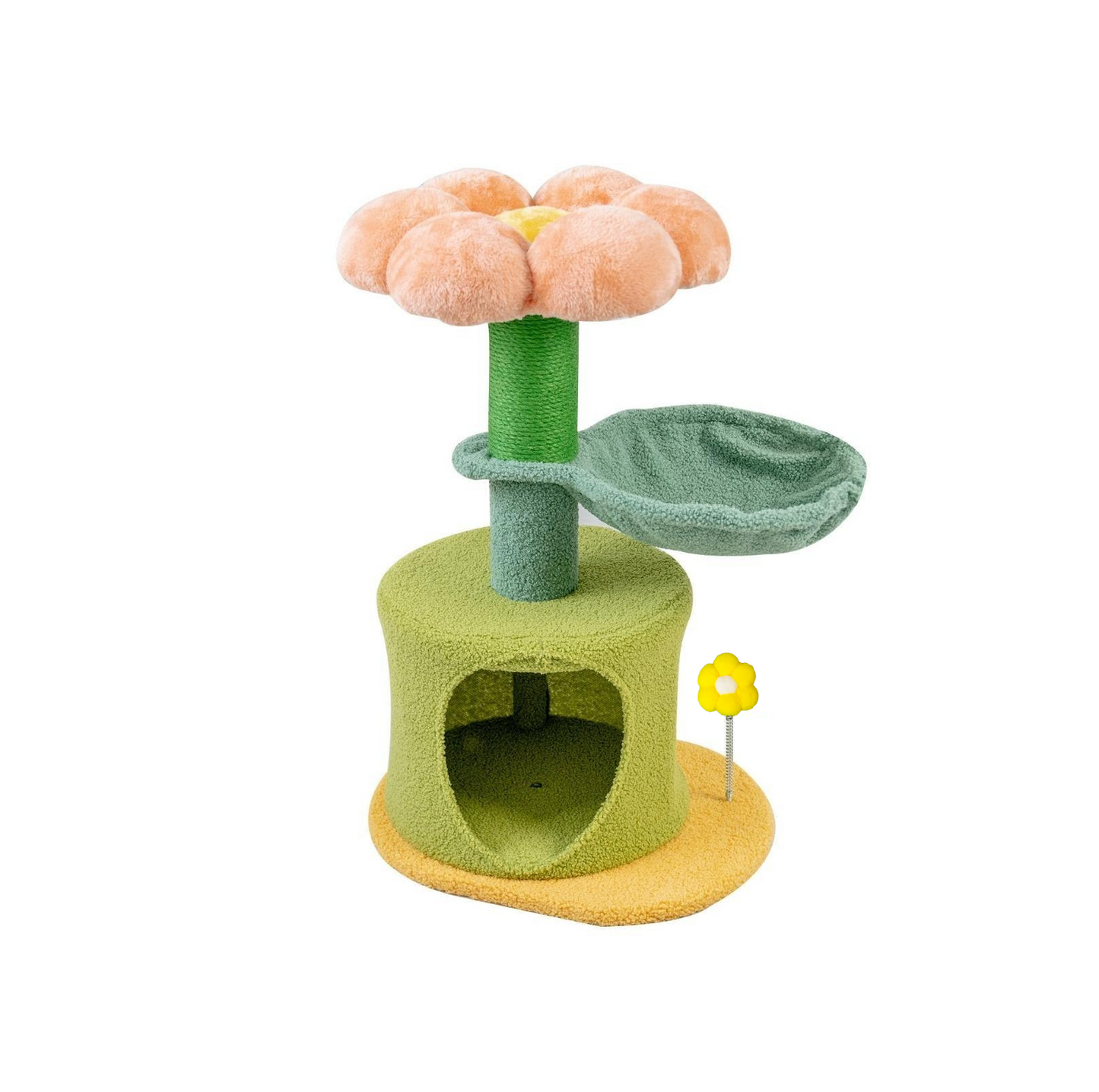 Flower-Styled Cat Tree with Soft Nest & Scratching Posts-Style A