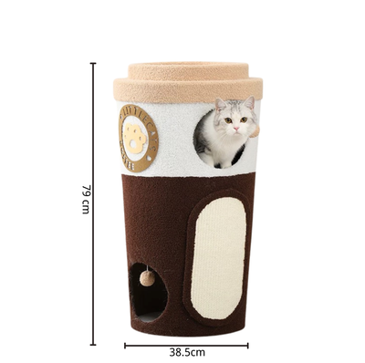 Deluxe Coffee Cup Cat Tree Cat Scratcher