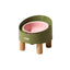 Makesure Rolls Elevated Ceramic Pet Bowl with Wooden Stand