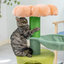 Flower-Styled Cat Tree with Soft Nest & Scratching Posts-Style A