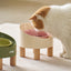 Makesure Rolls Elevated Ceramic Pet Bowl with Wooden Stand