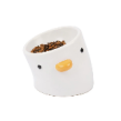 PURROOM Little Chicken Series Crooked Neck Ceramic Cat Bowls and Dog Bowls