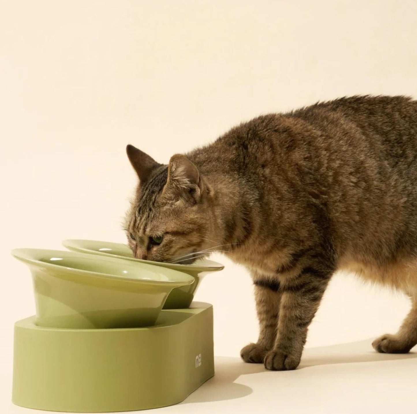 MAKESURE Jingle 2-in-1 Ceramic Pet Bowl Set for Food & Water Cat Bowls