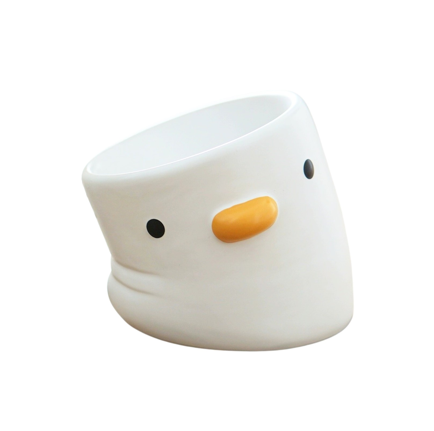 PURROOM Little Chicken Series - Plump Crooked Neck Ceramic Pet Bowl