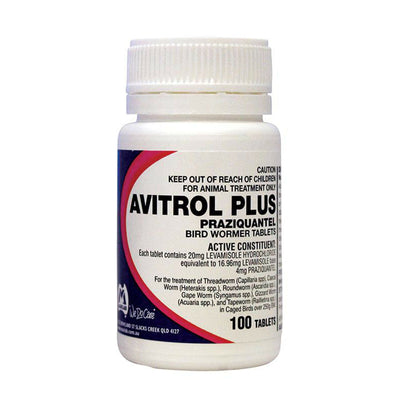 Fidos Avitrol Plus Bird Wormer Tablets 100 Pack Free postage