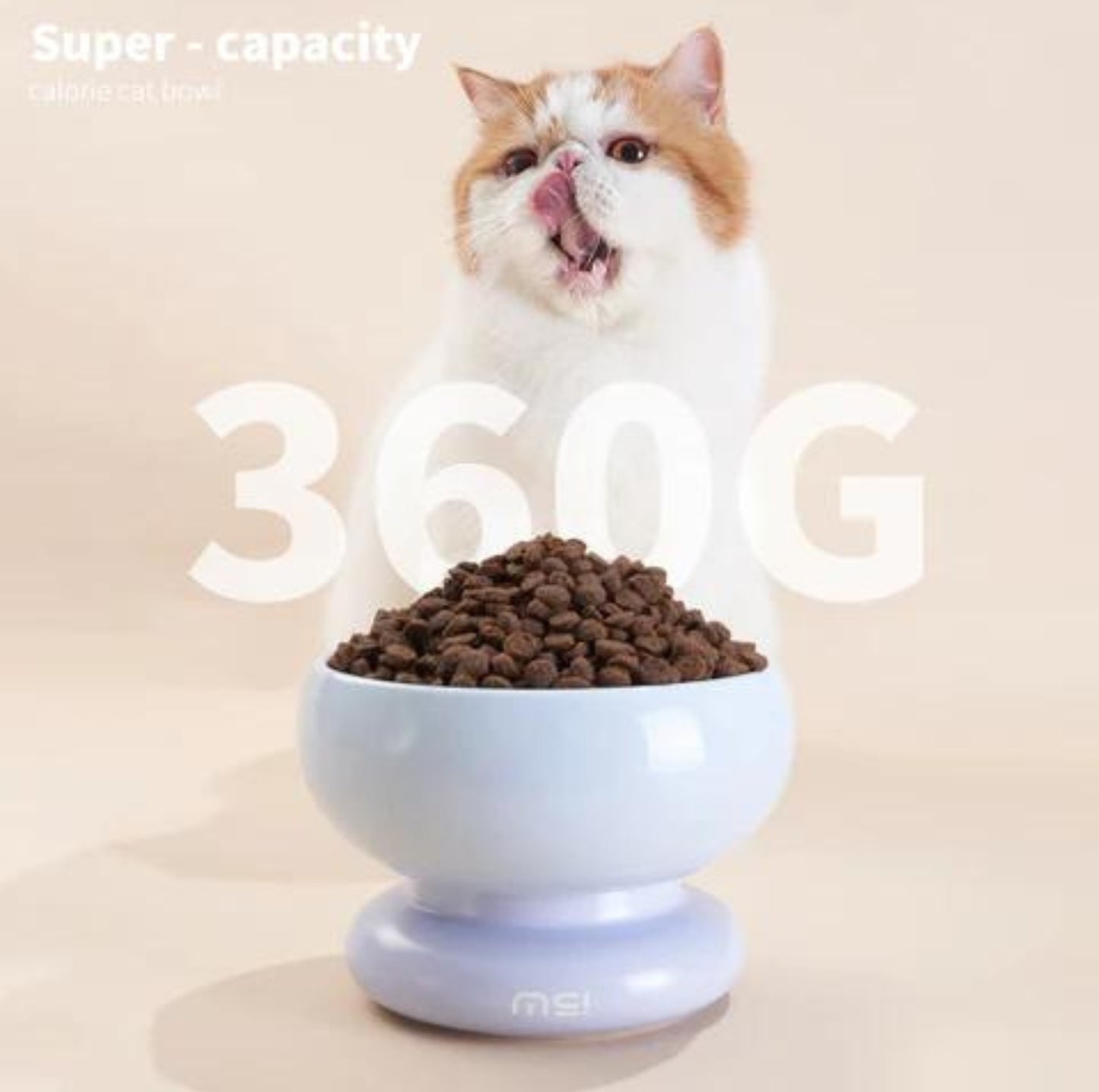 Makesure CALORIE Pet Bowl - Cat and Small Dog Bowl