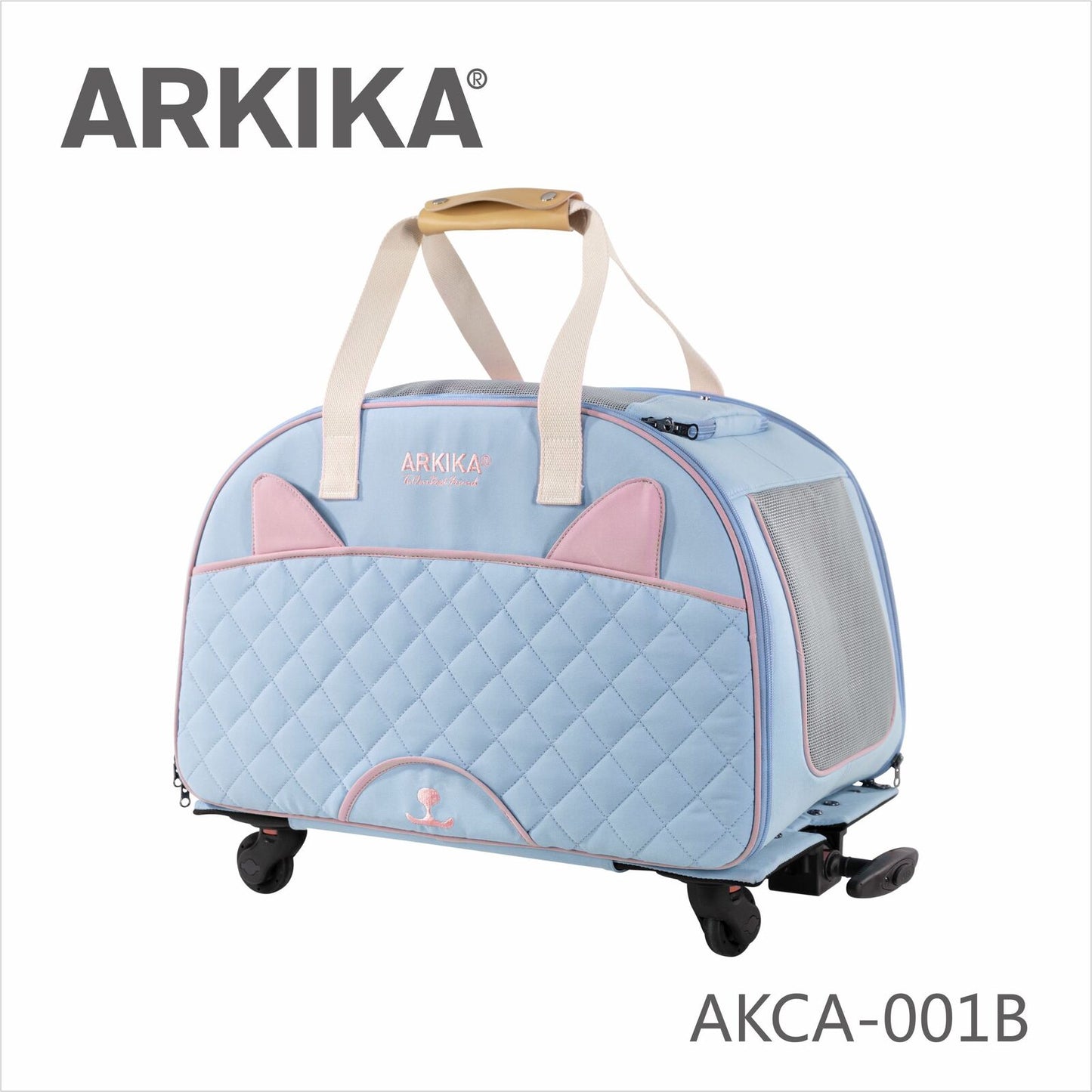 Pet Travel Outing Backpack Bag Cat Dog Carrier Trolley Case Breathable Box ARKIKA