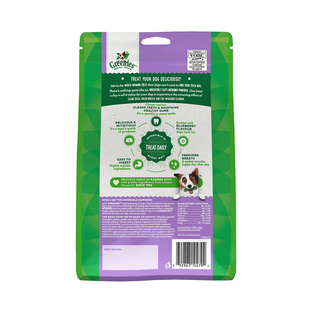 Greenies Blueberry Flavour Teenie Dog Dental Treats