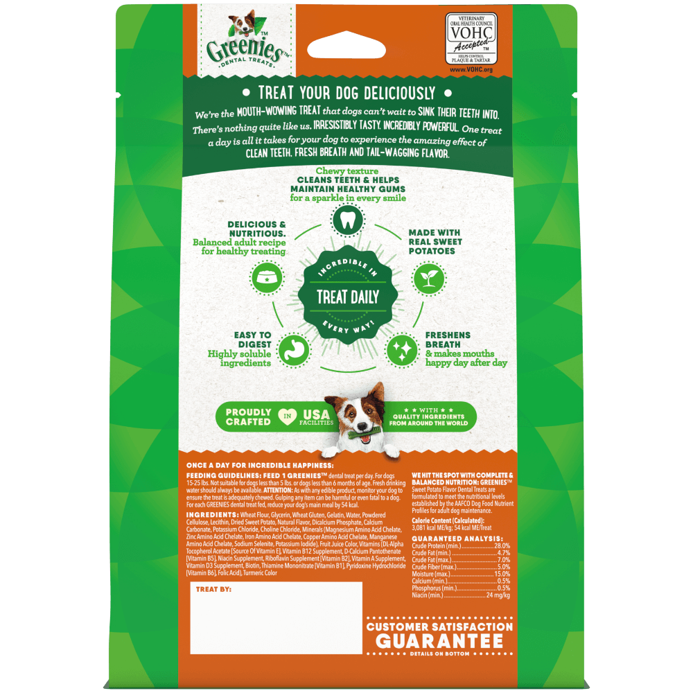 Greenies Sweet Potato Flavoured Petite Dog Dental Treats