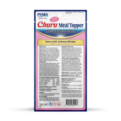 Inaba Churu Complete And Balanced Meal Topper Tuna Salmon Recipe Cat