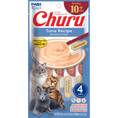 Inaba Churu For Senior Cat 10 Plus Tuna Recipe Cat Treats