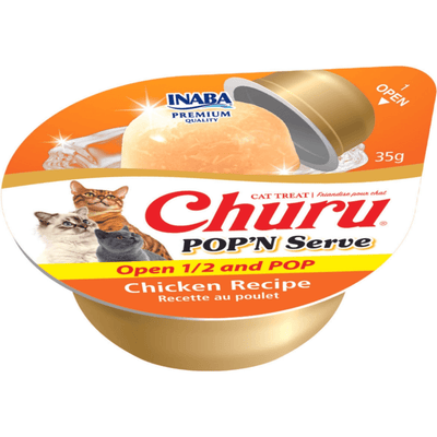 Inaba Churu Pop N Serve Chicken Recipe Cat Treats