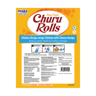 Inaba Churu Roll Chicken Wraps With Cheese Recipe Dog Treat