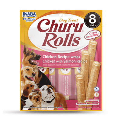 Inaba Churu Rolls Chicken Recipe Wraps With Salmon Recipe Dog Treat