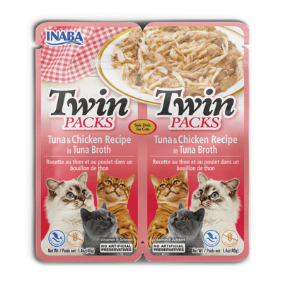 Inaba Twin Packs Tuna With Chicken In Tuna Broth Cat Treat