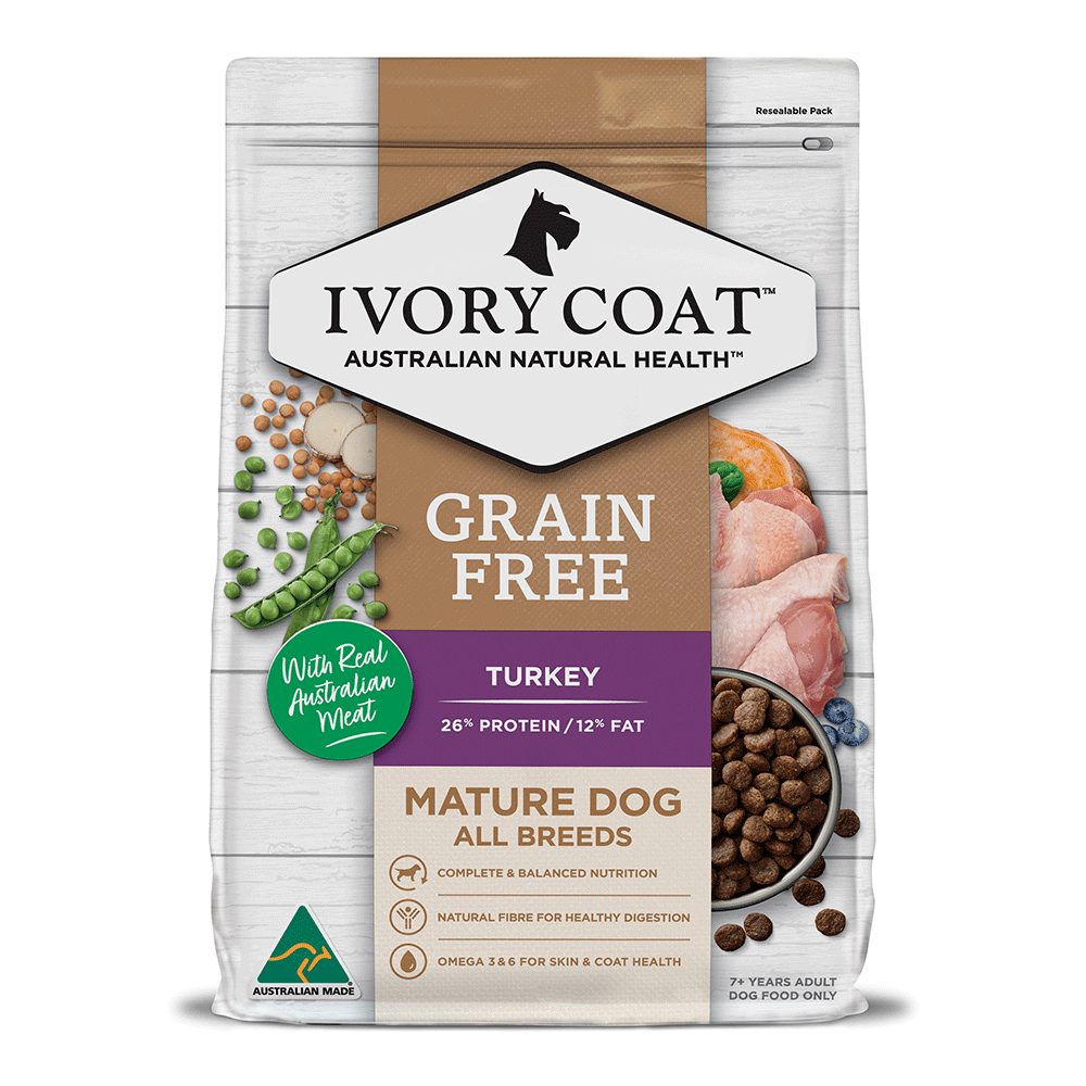 Ivory Coat Grain Free Dry Dog Food Senior Adult Turkey