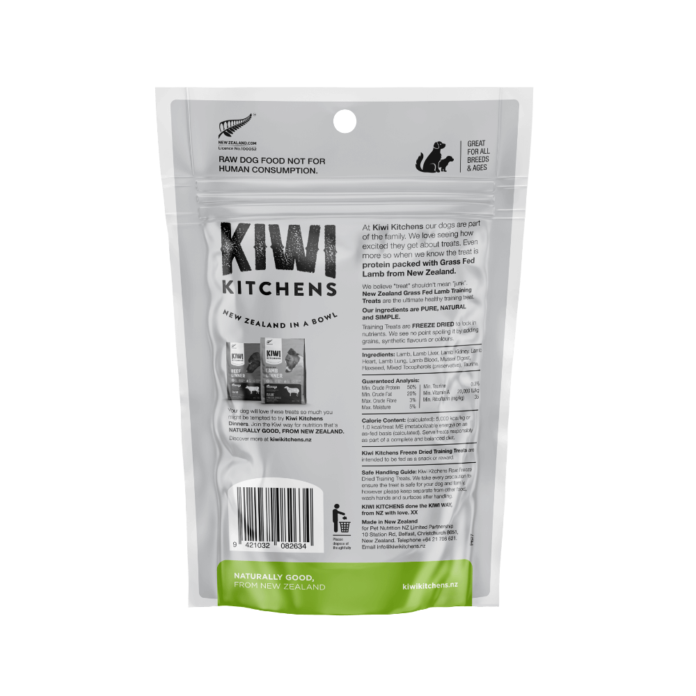 Kiwi Kitchens Freeze Dried Lamb Dog Training Treats