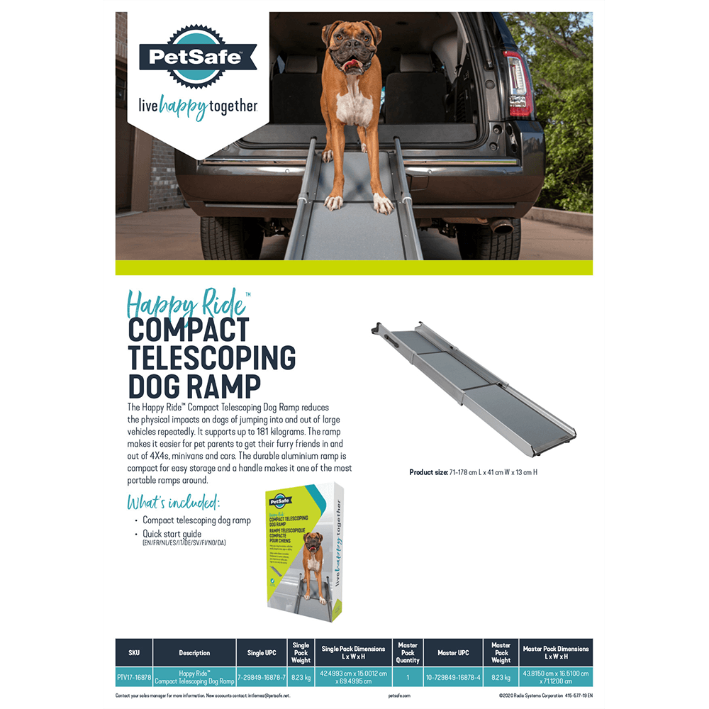 Petsafe Happy Ride Compact Telescoping Dog Ramp