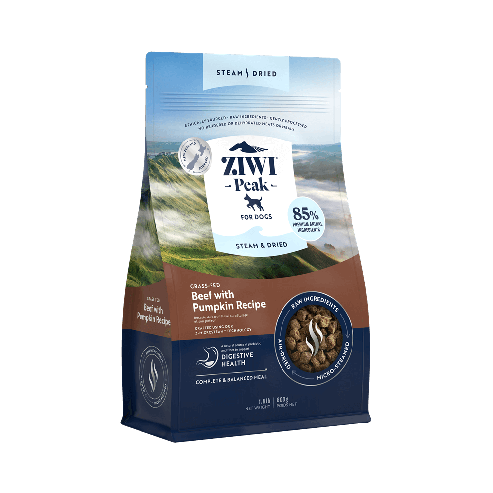 Ziwi Peak Steam And Dried Grass Fed Beef With Pumpkin Dry Dog Food