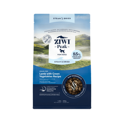 Ziwi Peak Steam And Dried Grass Fed Lamb With Green Vegetables Dry Dog Food