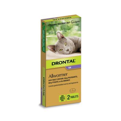 Drontal Cat Ellipsoid 4kg Tablets x 2