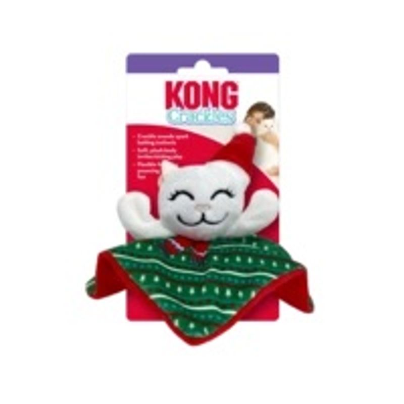 KONG HOLIDAY CRACKLES SANTA KITTY****