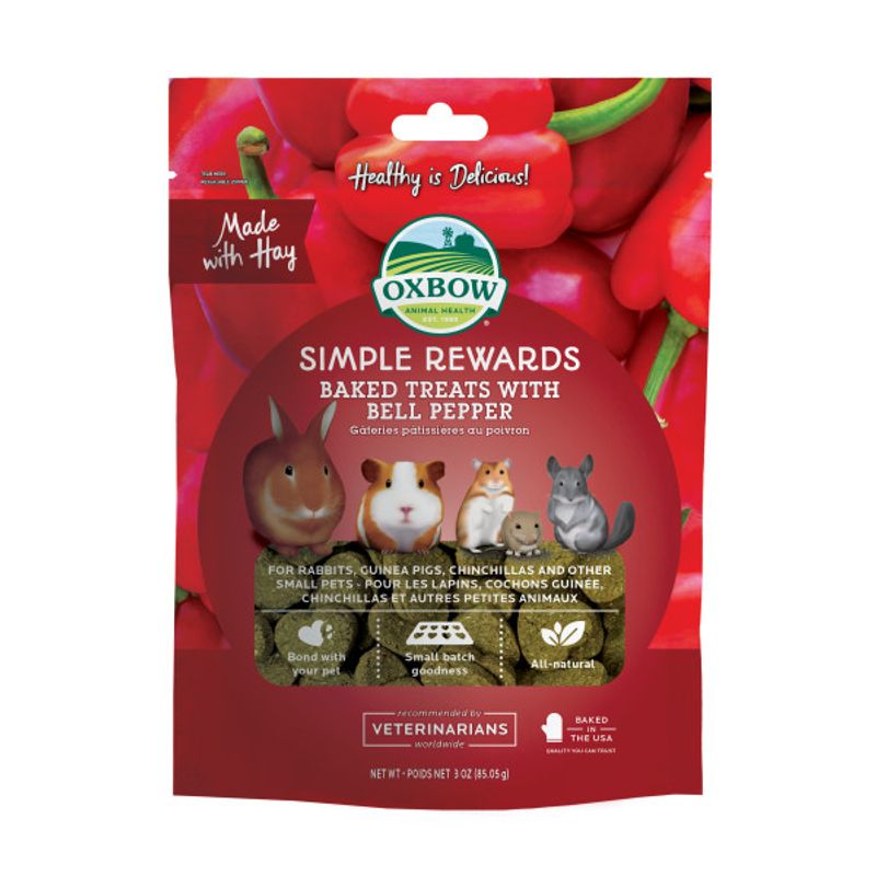 OXBOW SIMPLE REWARDS BELL PEPPER TREATS 85G