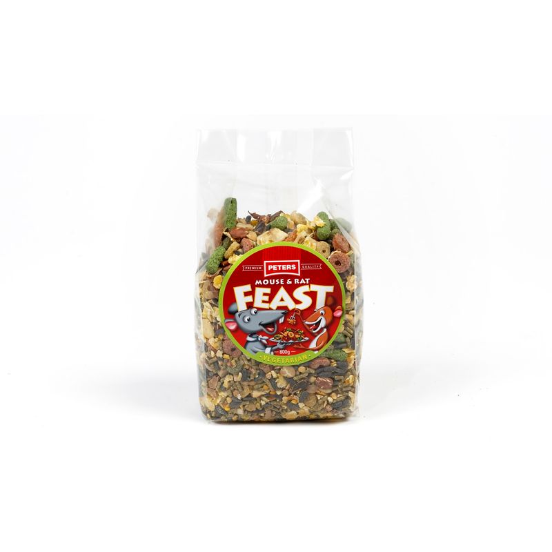 PETERS MOUSE & RAT FEAST VEGETARIAN 800G 6PK(OM6)