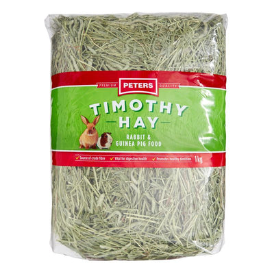 TIMOTHY HAY USA RABBIT & GUINEA PIG FOOD 1KG (PETERS)