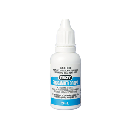 TROY EAR CANKER DROPS 20ML 12PK (OM12)