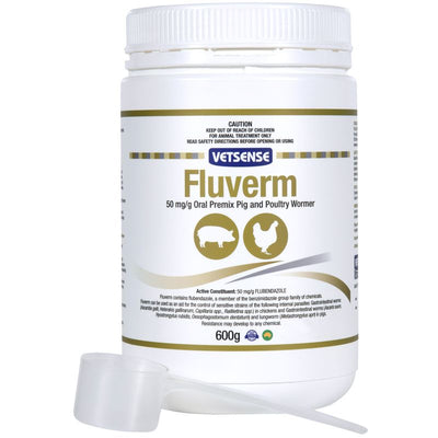 VETSENSE FLUVERM PIG & POULTRY WORMER 600G