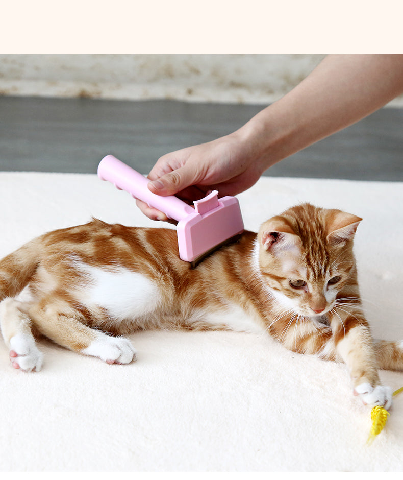 Goldpets Hair Remover Pet Brush for Dog Cat Grooming Tool Self Cleaning Slicker Comb