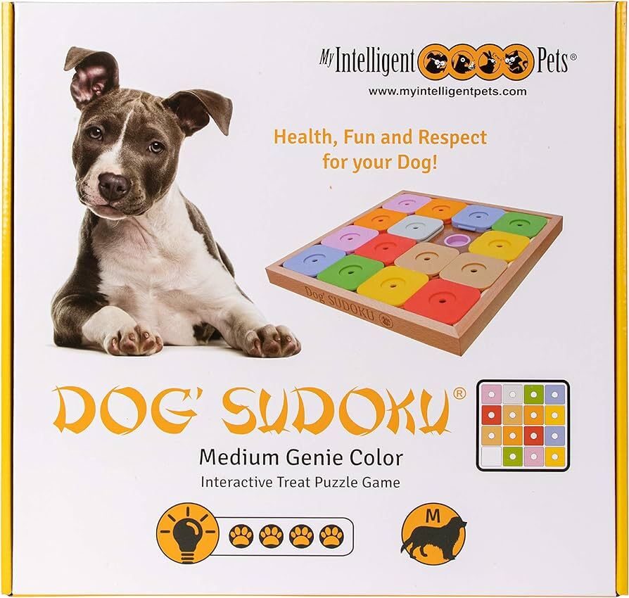 Dog Smart Wooden Interactive Dog Foraging Game Toy - DOG SUDOKU MEDIUM CLASSIC