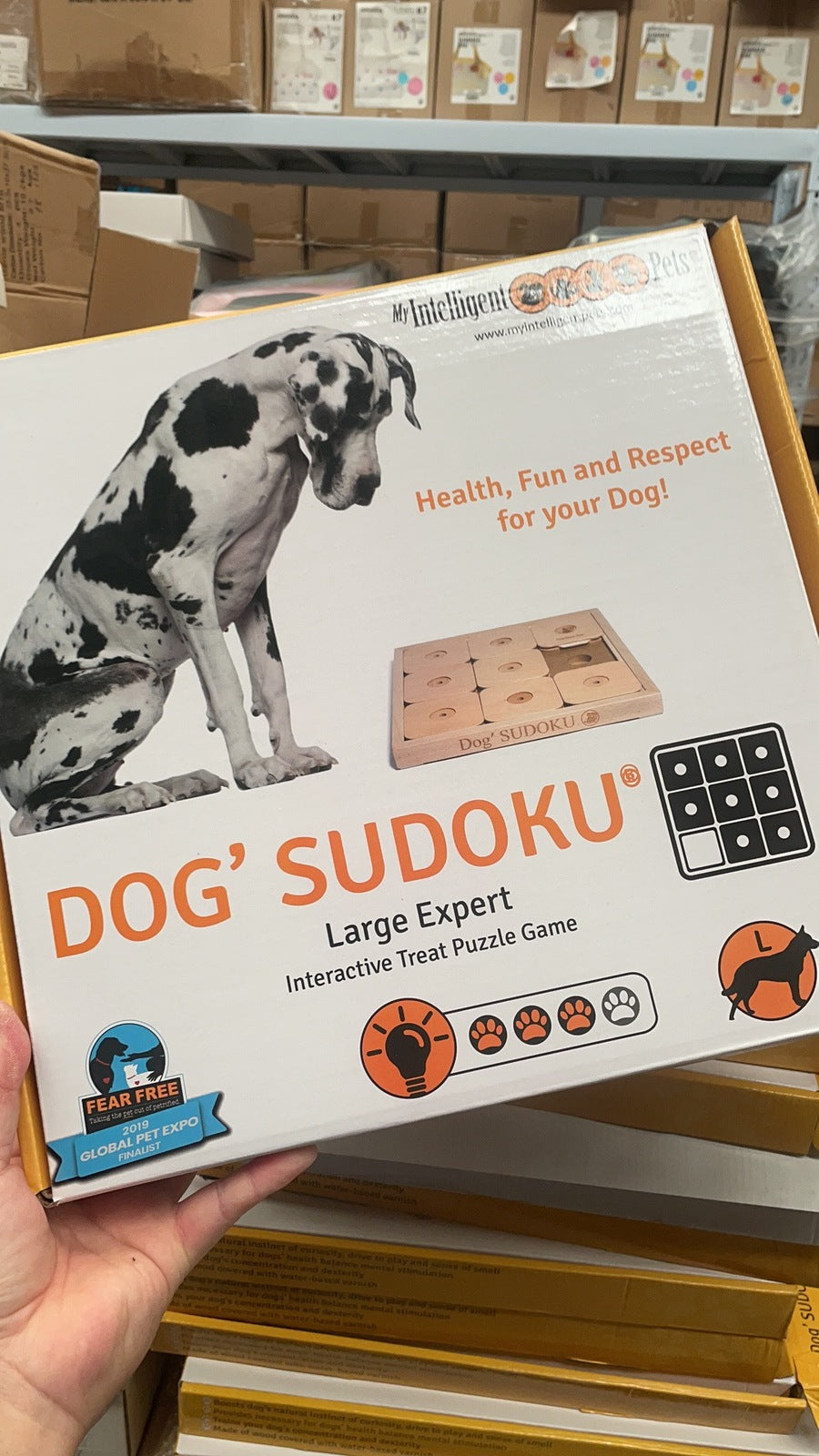 Dog Smart Wooden Interactive Dog Foraging Game Toy - Dog' Sudoku Large Expert My Intelligent Pets