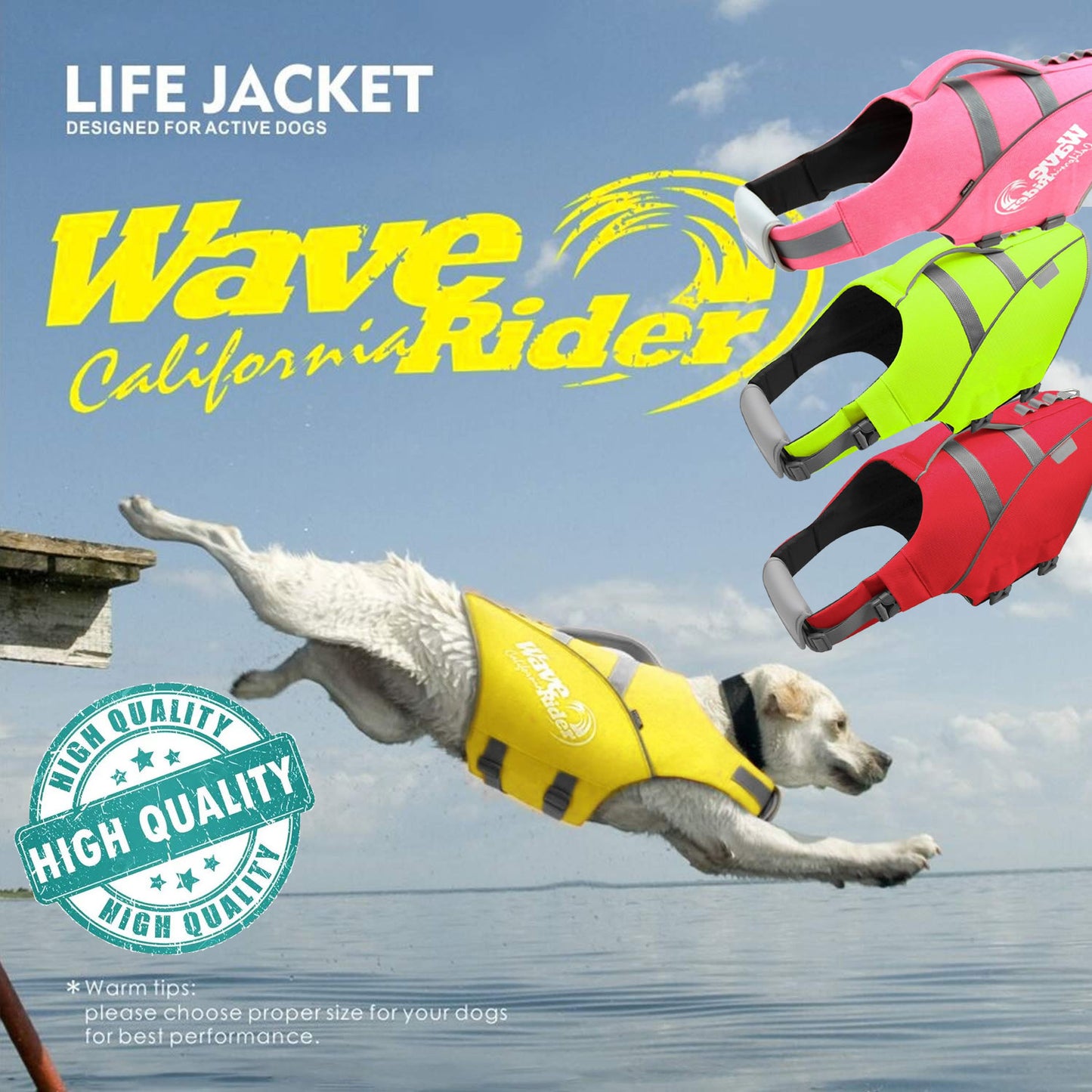 Pet Dog Life Jacket Safety Vest Swimming Boating Float Aid Buoyancy Lifesaver