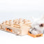 Dog Smart Wooden Interactive Dog Foraging Game Natural Wood Toy - Turtle