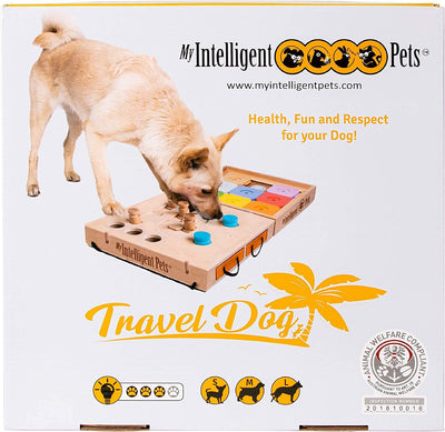 50%off Dog Smart Wooden Interactive Dog Foraging Game Toy 2 in 1 - Travel, Xmas gift SKU: MyIntelligentPets-travel