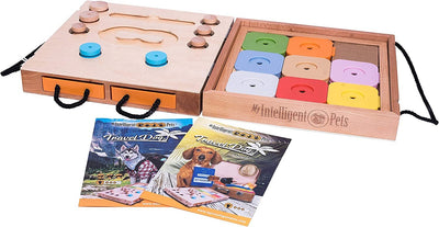 50%off Dog Smart Wooden Interactive Dog Foraging Game Toy 2 in 1 - Travel, Xmas gift SKU: MyIntelligentPets-travel